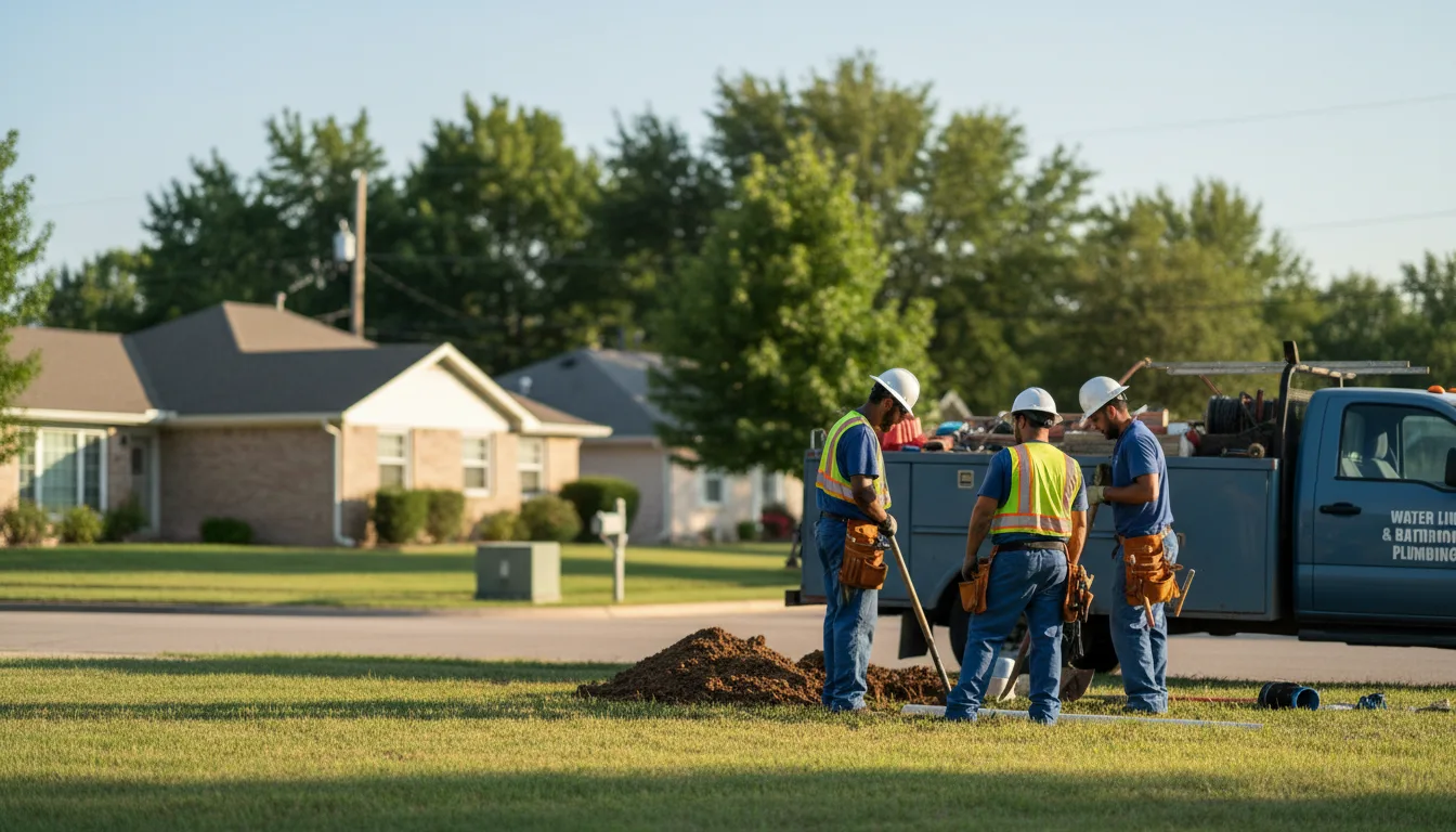 Residential water line and bathroom plumbing service in Battletown, KY